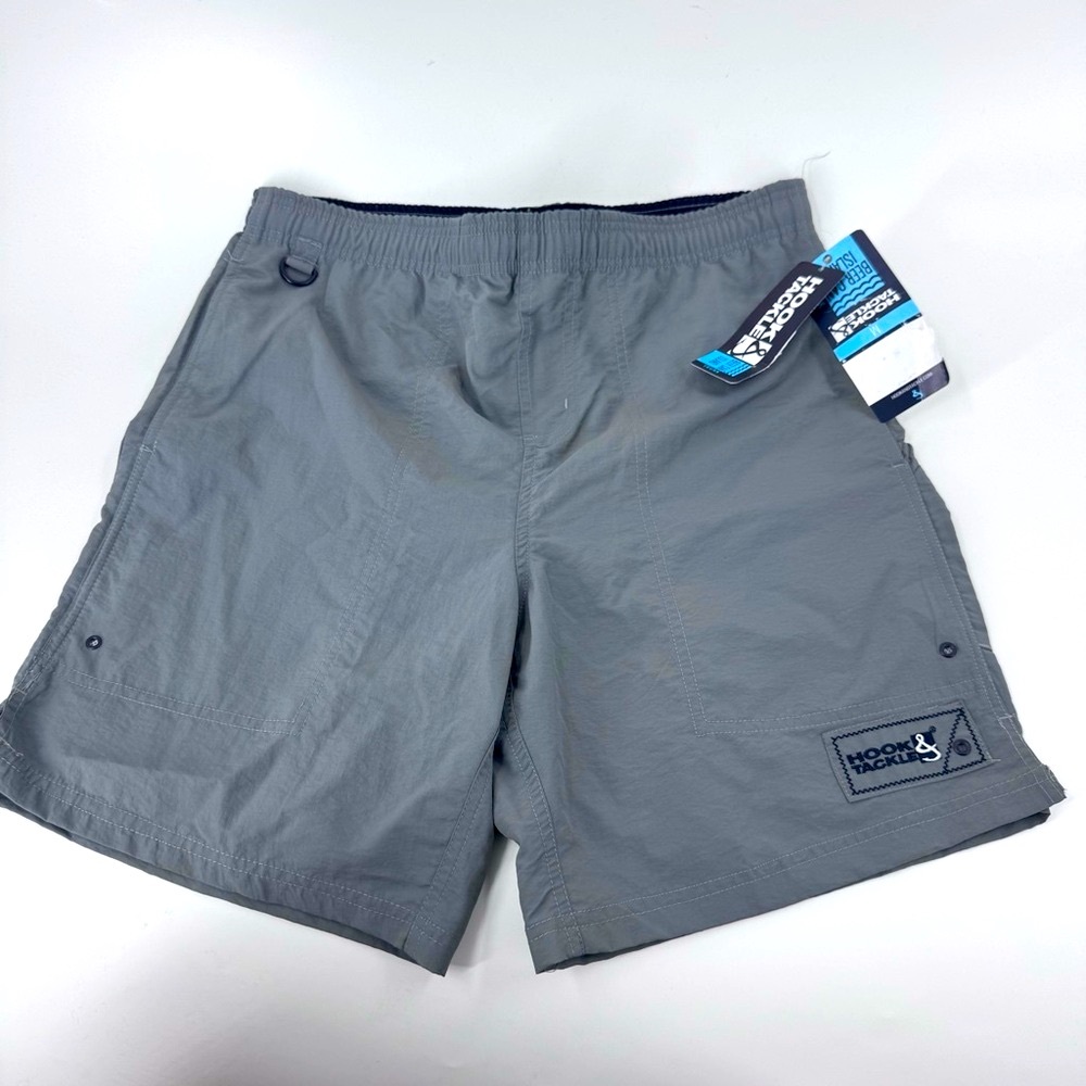 NWT Hook & Tackle Moon & Back Men's Classic Gray‎ Swim Trunks